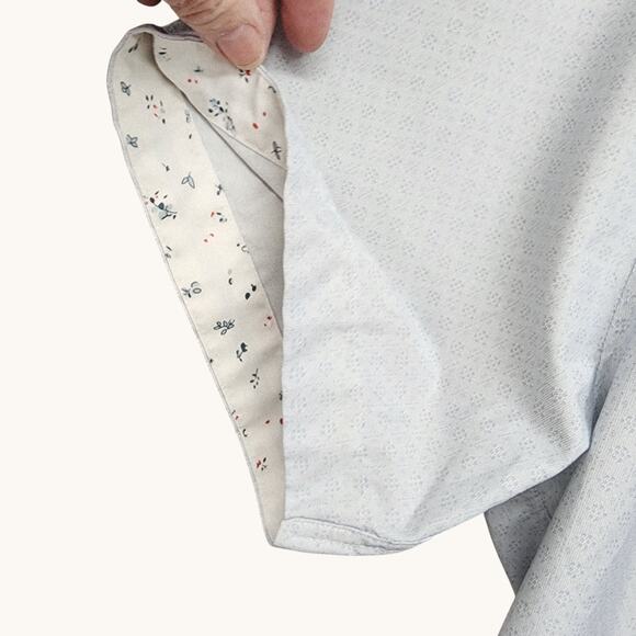 7 Diamonds Men’s Dress Shirt Large Light Blue 4-Way Stretch Short Sleeve - Picture 5 of 12